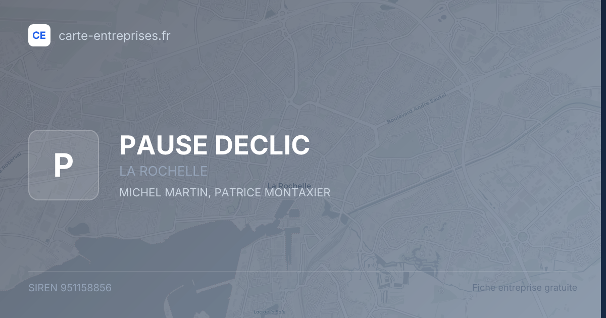 PAUSE DECLIC — 951158856 — fiche entreprise