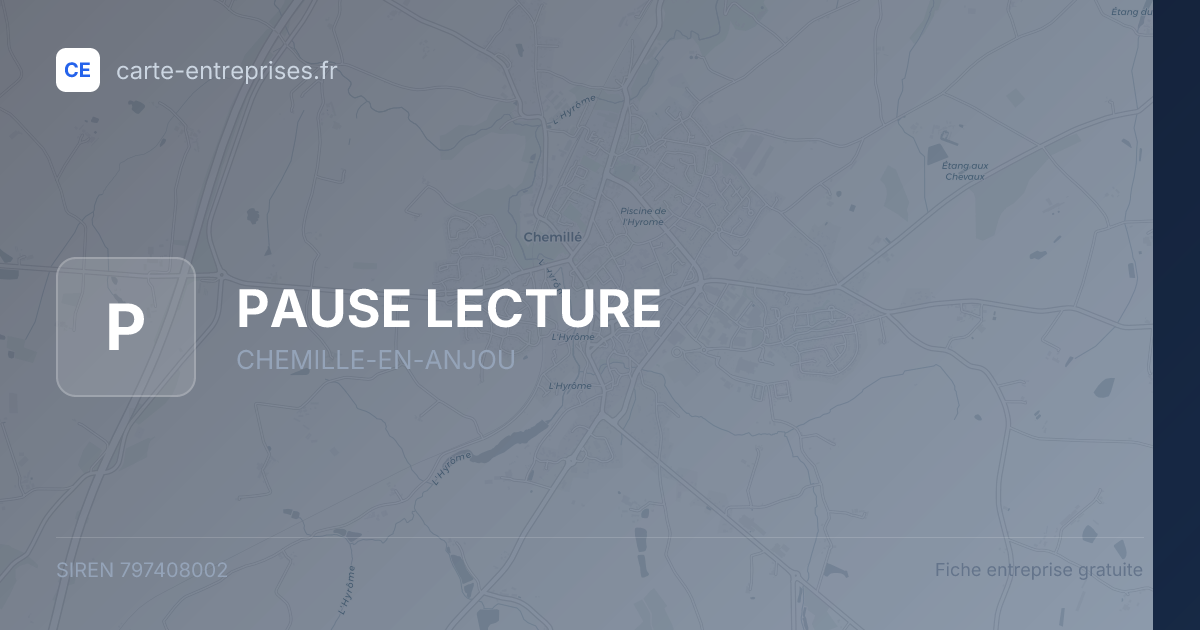 PAUSE LECTURE — 797408002 — fiche entreprise