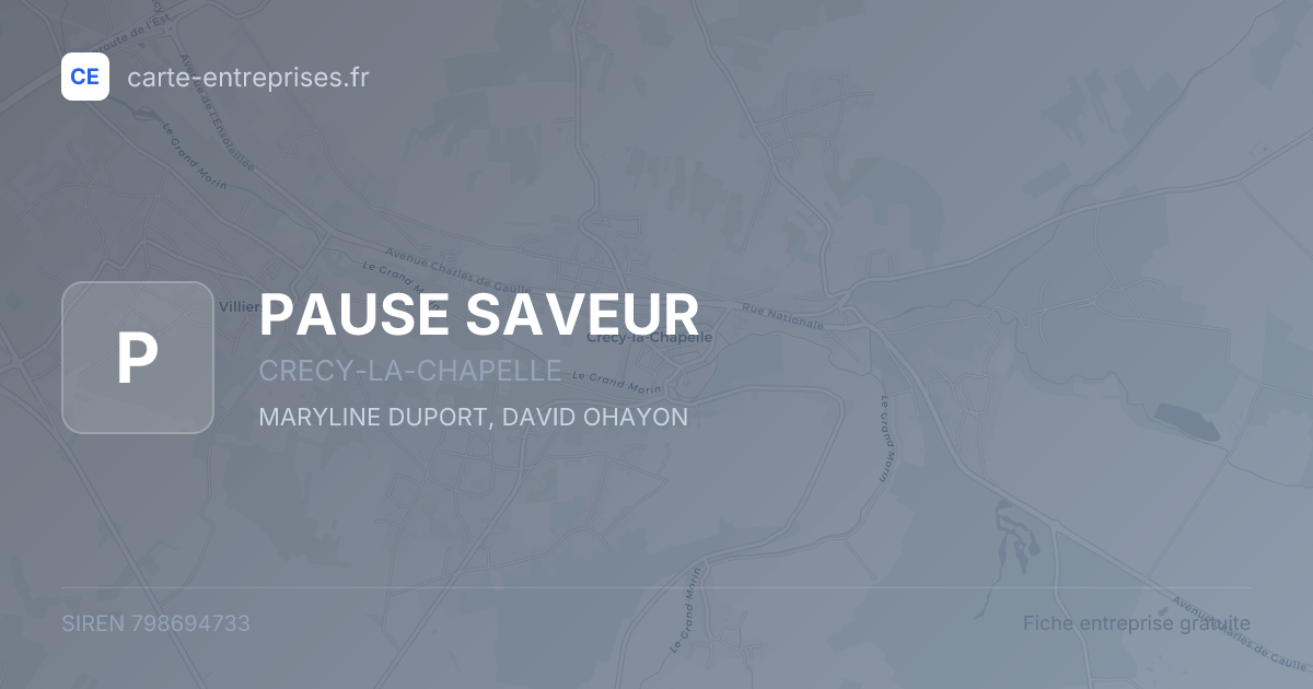 PAUSE SAVEUR — 798694733 — fiche entreprise