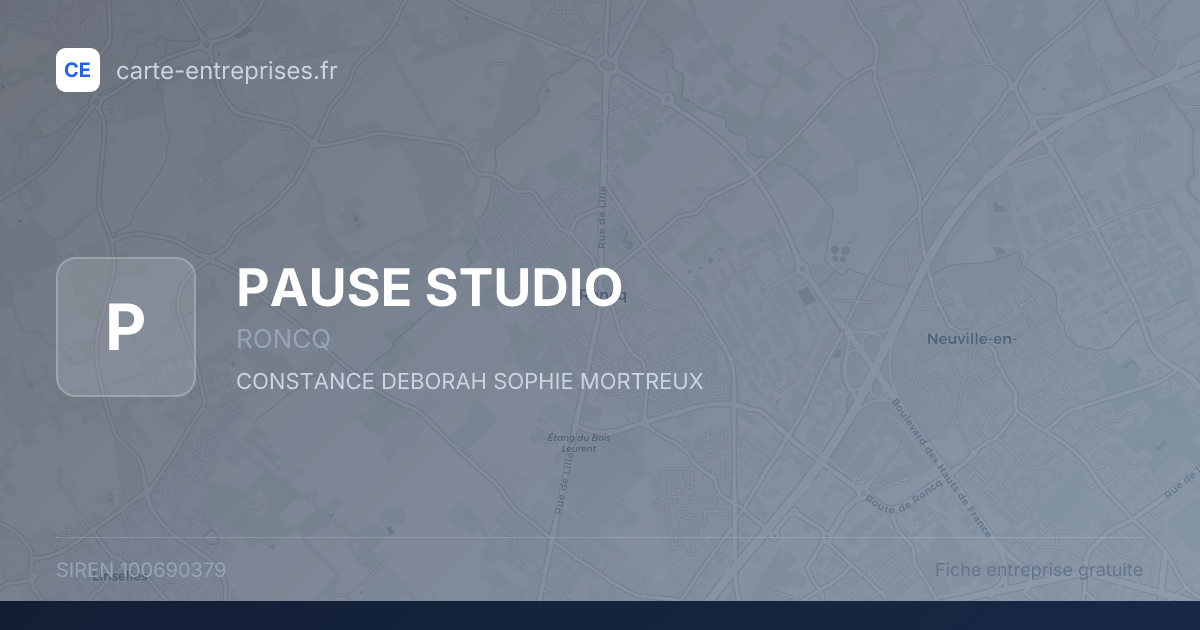 PAUSE STUDIO — 100690379 — fiche entreprise