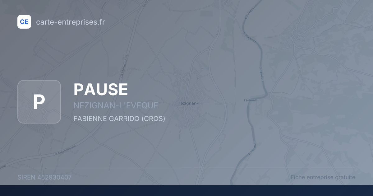 PAUSE — 452930407 — fiche entreprise