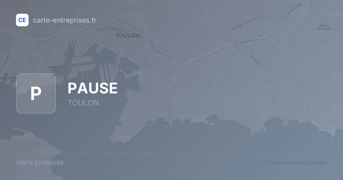 PAUSE — 511669699 — fiche entreprise