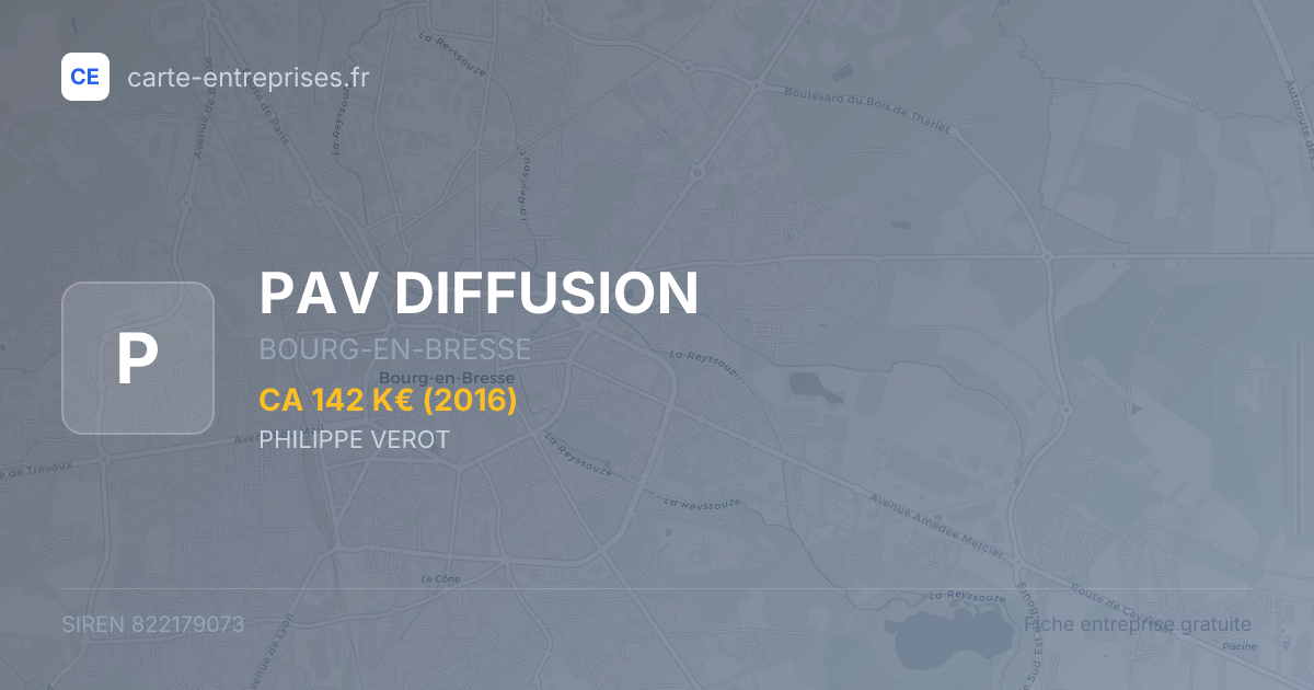 PAV DIFFUSION — 822179073 — fiche entreprise