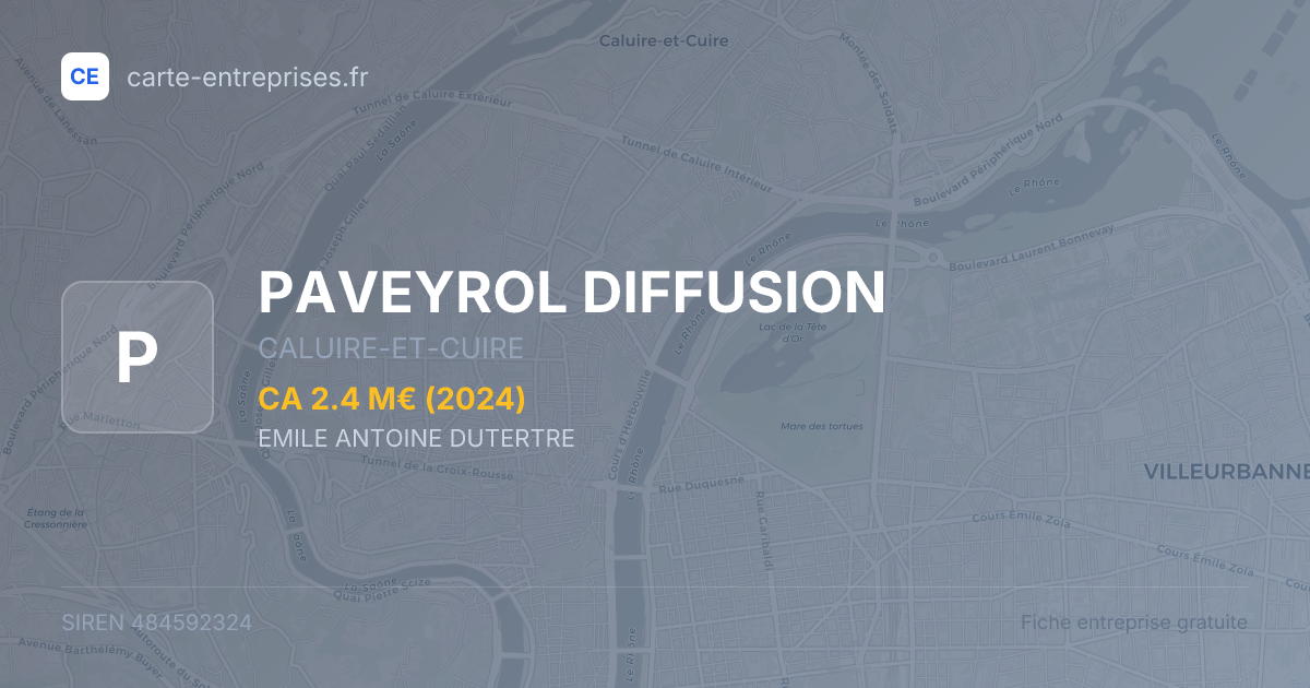 PAVEYROL DIFFUSION — 484592324 — fiche entreprise