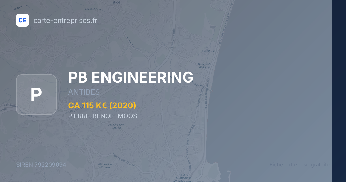 PB ENGINEERING — 792209694 — fiche entreprise
