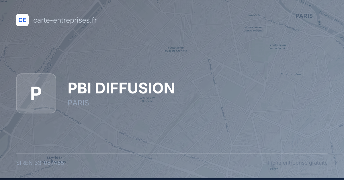 PBI DIFFUSION — 331057455 — fiche entreprise