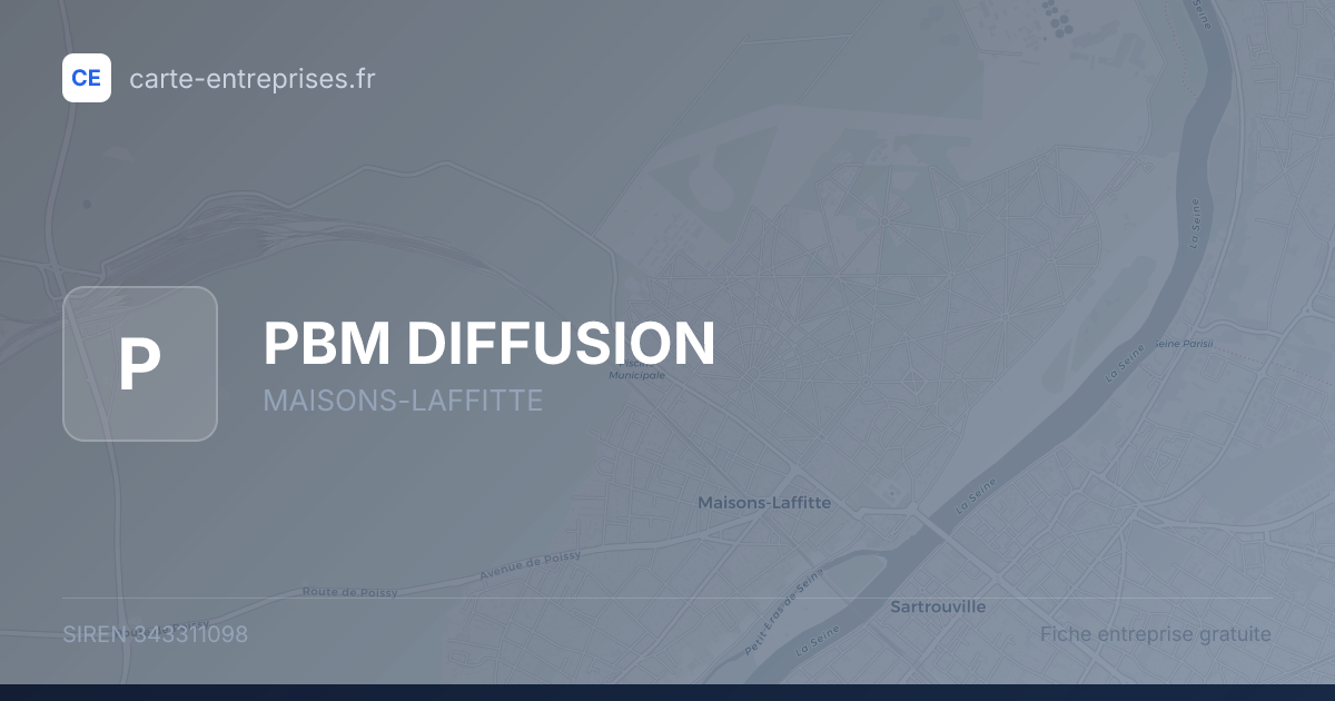 PBM DIFFUSION — 343311098 — fiche entreprise