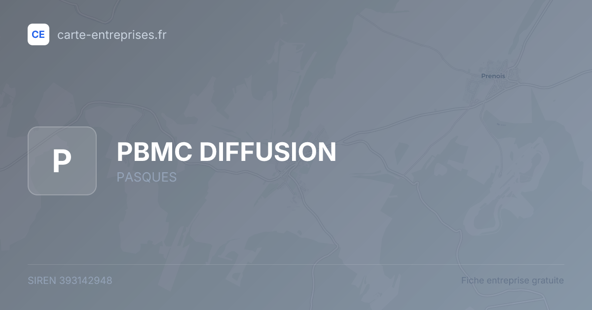 PBMC DIFFUSION — 393142948 — fiche entreprise