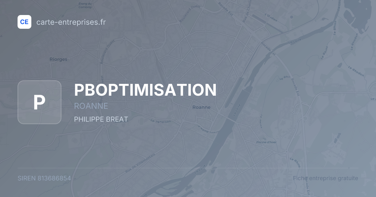 PBOPTIMISATION — 813686854 — fiche entreprise