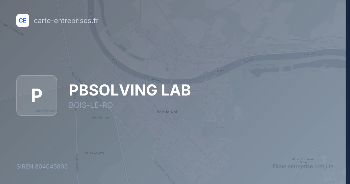 PBSOLVING LAB — 804045805 — fiche entreprise