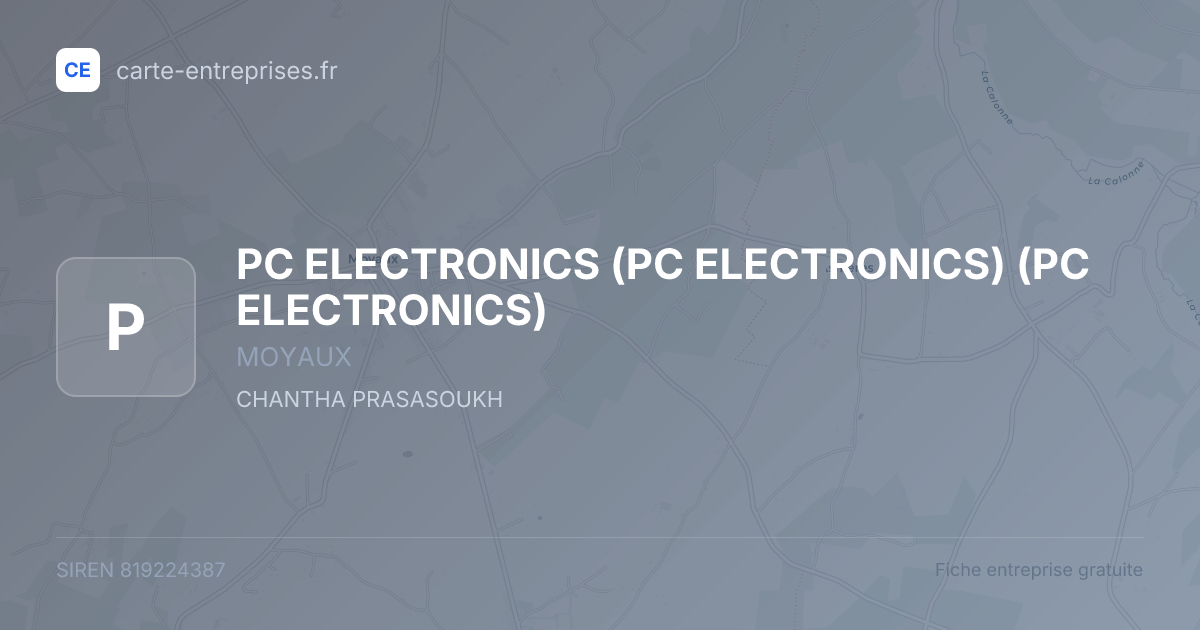 PC ELECTRONICS (PC ELECTRONICS) (PC ELECTRONICS) — 819224387 — fiche entreprise