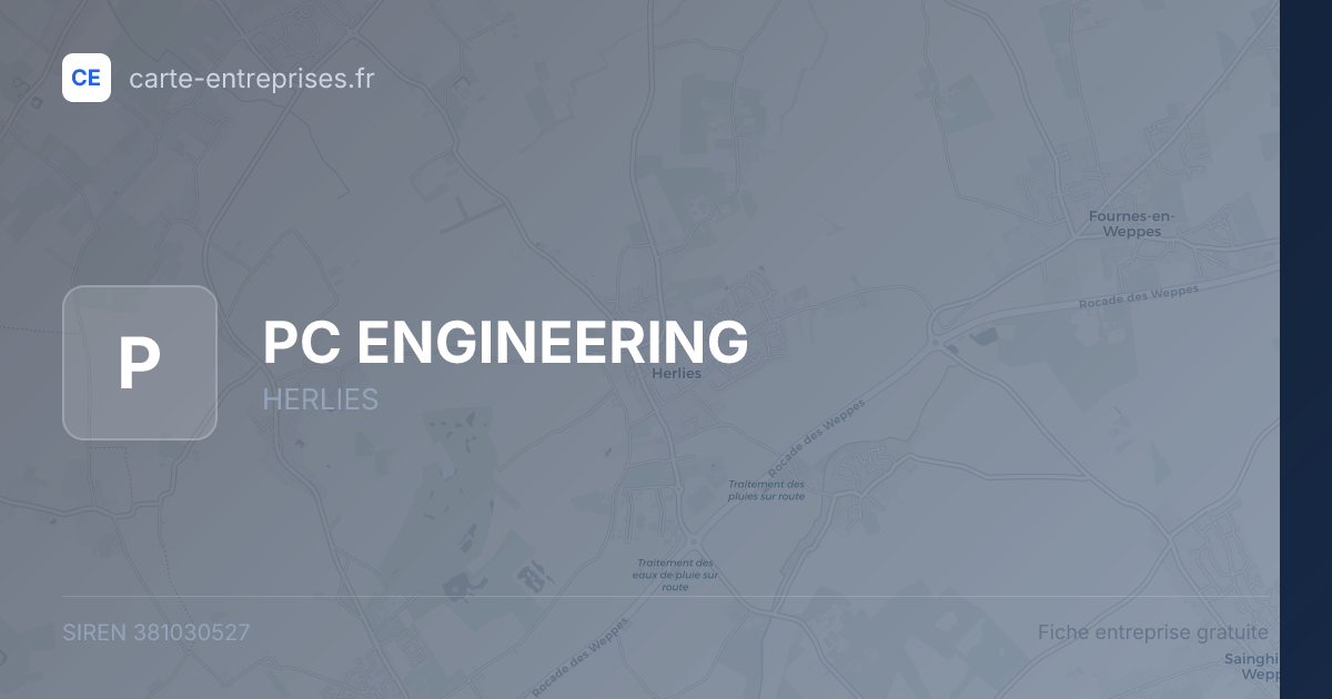 PC ENGINEERING — 381030527 — fiche entreprise