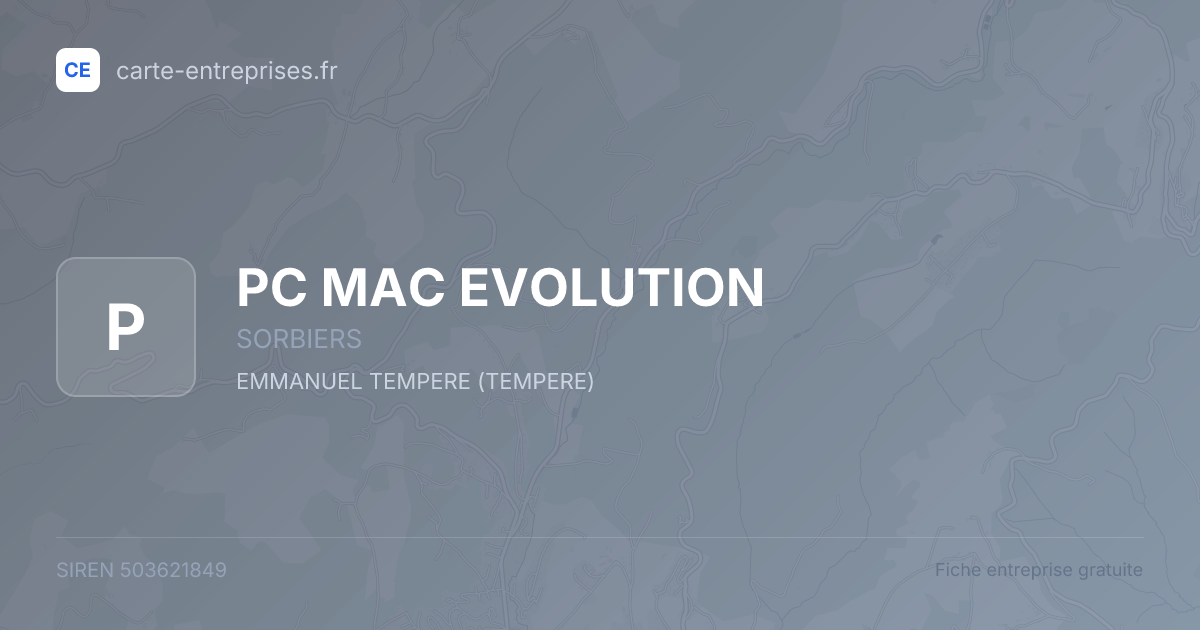 PC MAC EVOLUTION — 503621849 — fiche entreprise