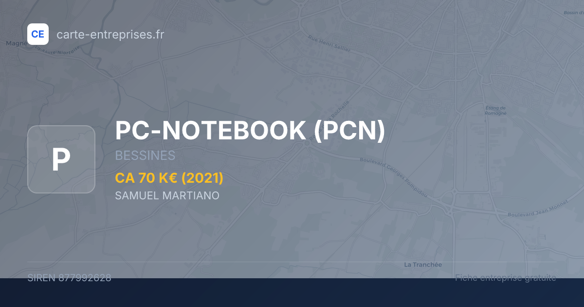 PC-NOTEBOOK (PCN) — 877992628 — fiche entreprise
