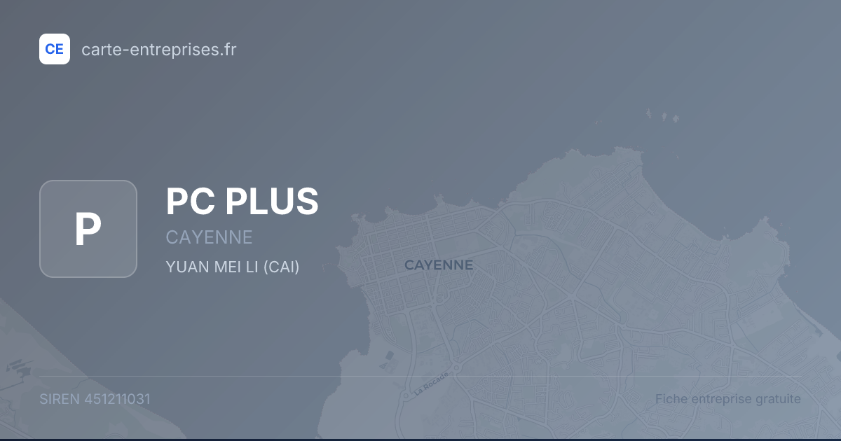 PC PLUS — 451211031 — fiche entreprise