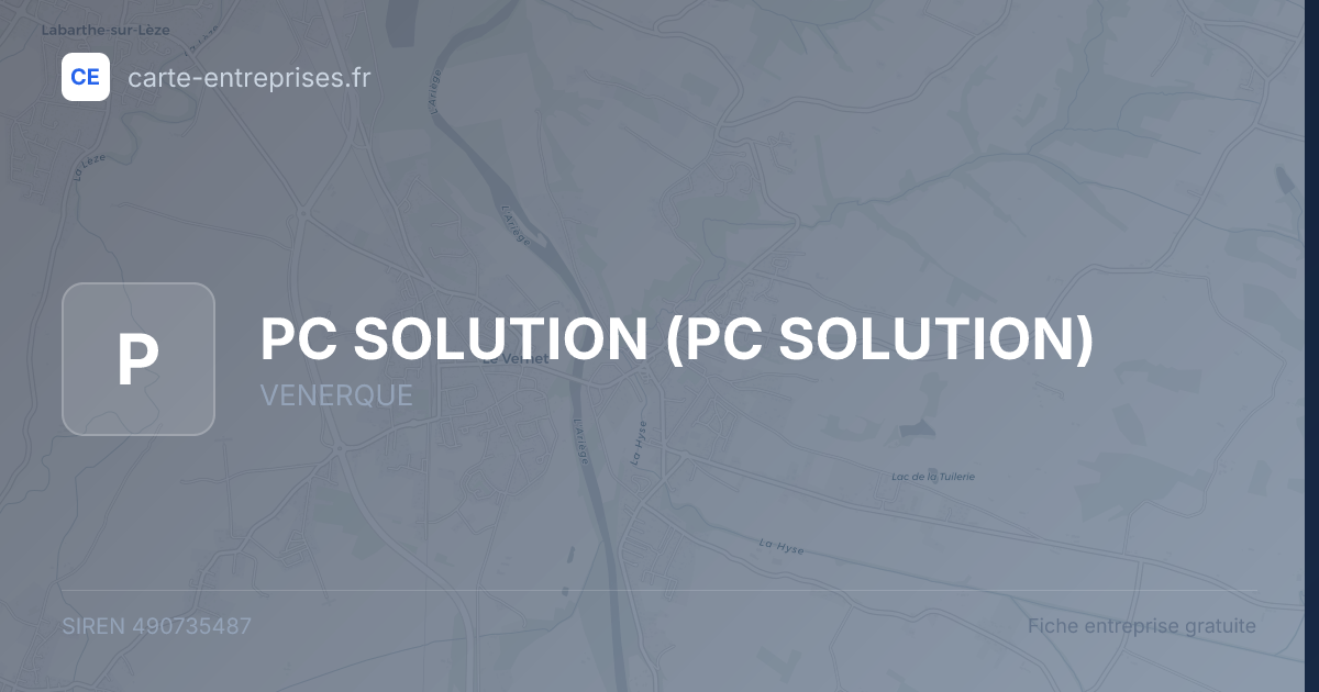 PC SOLUTION — 490735487 — fiche entreprise