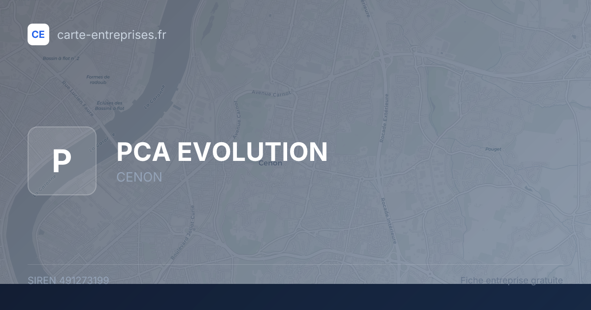 PCA EVOLUTION — 491273199 — fiche entreprise