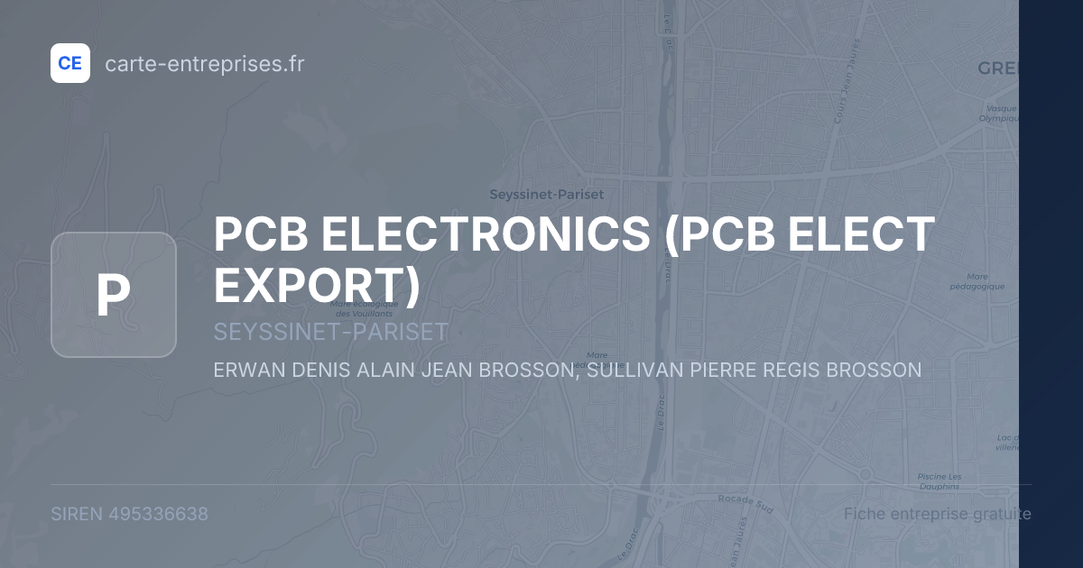 PCB ELECTRONICS (PCB ELECT EXPORT) — 495336638 — fiche entreprise