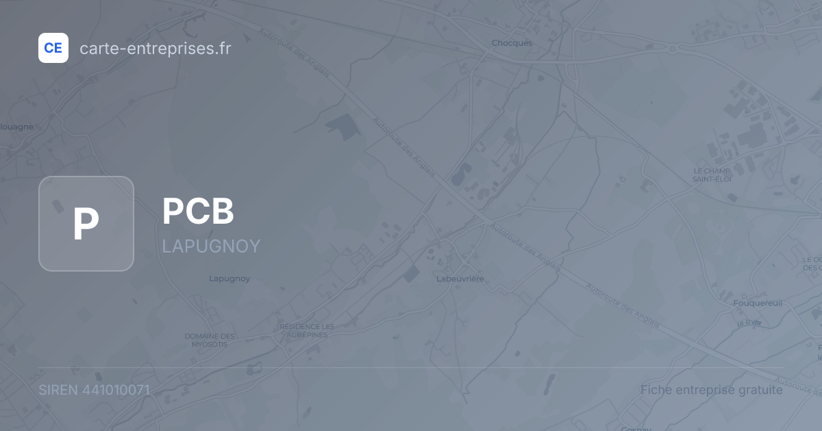 PCB — 441010071 — fiche entreprise