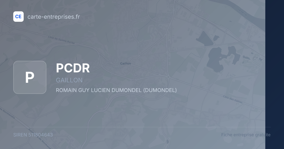 PCDR — 511804643 — fiche entreprise