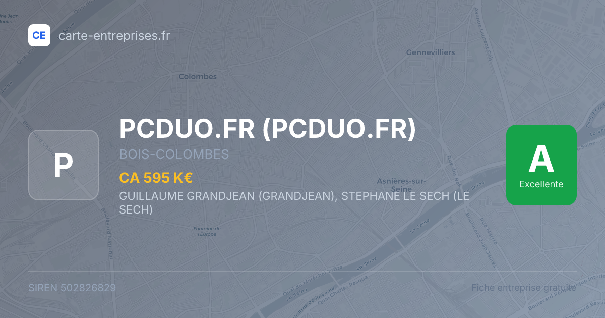 PCDUO.FR (PCDUO.FR) — 502826829 — fiche entreprise