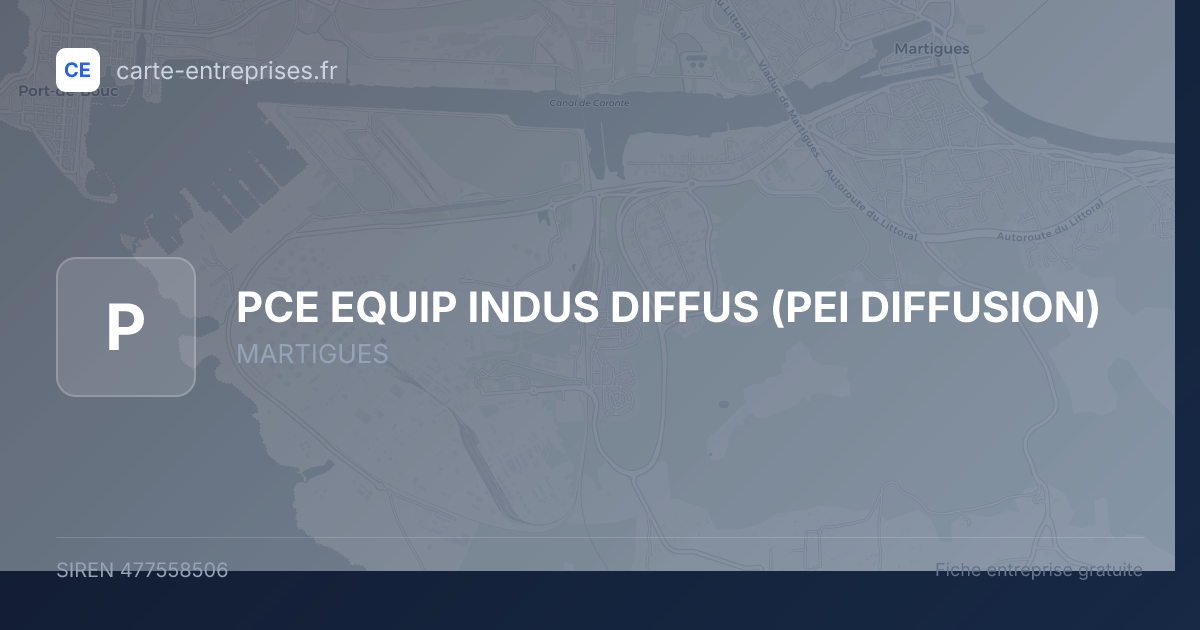 PCE EQUIP INDUS DIFFUS (PEI DIFFUSION) — 477558506 — fiche entreprise