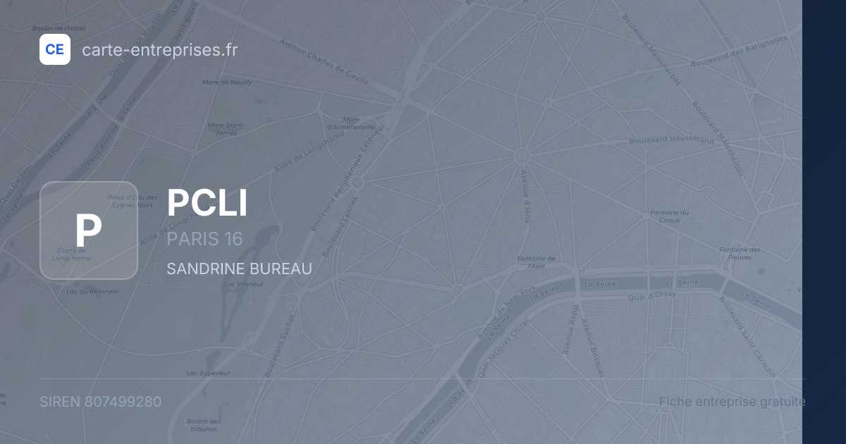 PCLI — 807499280 — fiche entreprise