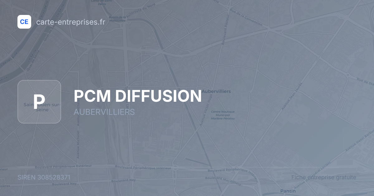 PCM DIFFUSION — 308528371 — fiche entreprise