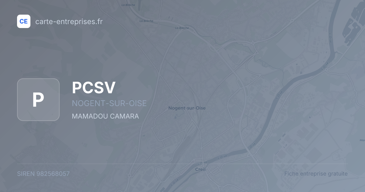PCSV — 982568057 — fiche entreprise