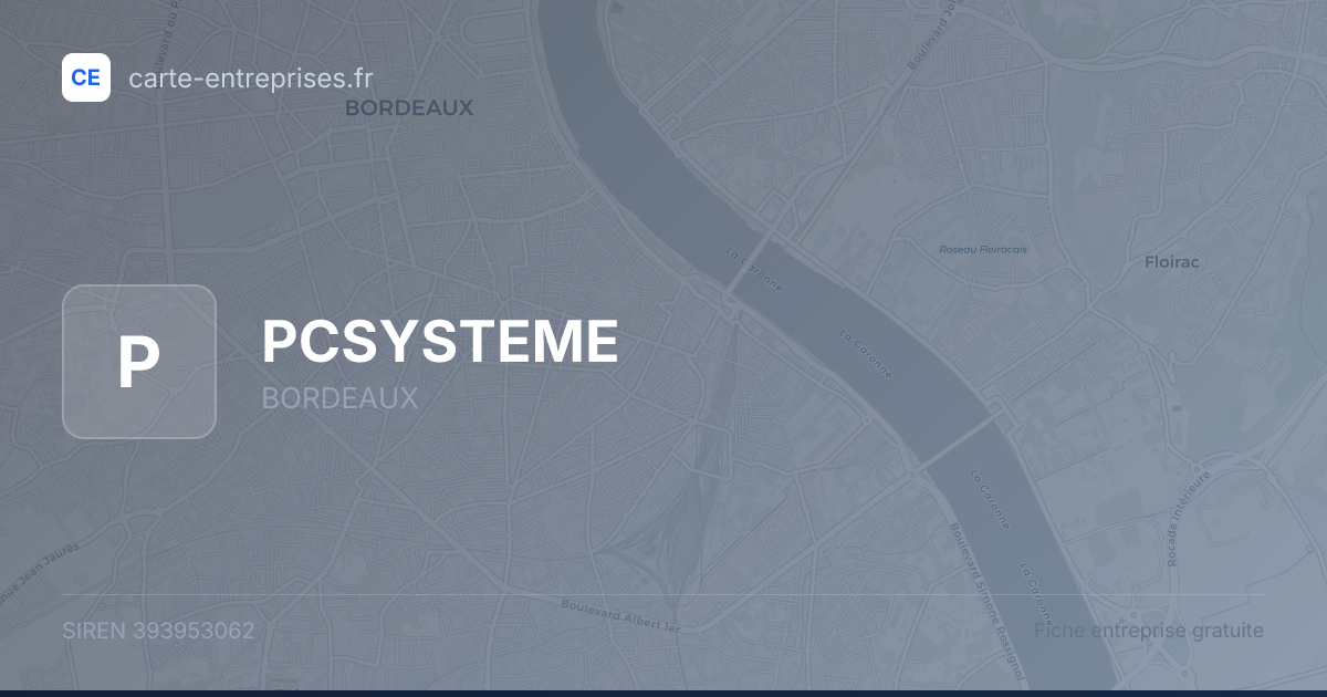 PCSYSTEME — 393953062 — fiche entreprise