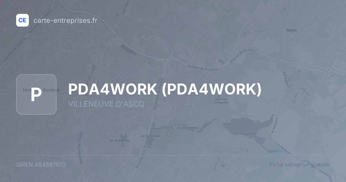 PDA4WORK — 484897673 — fiche entreprise