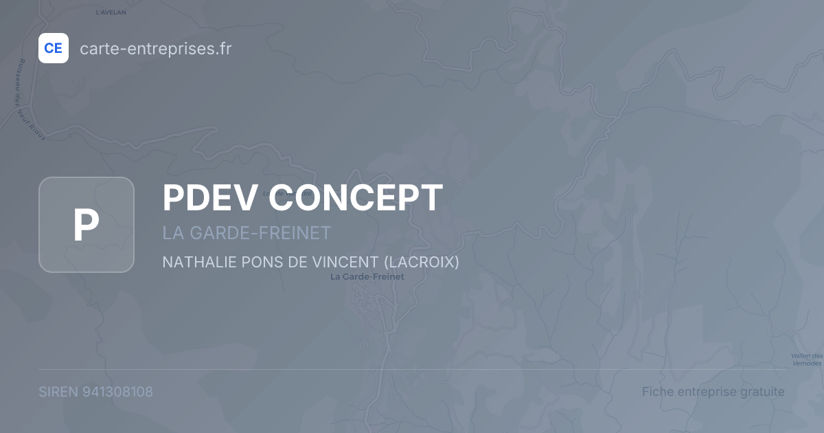 PDEV CONCEPT — 941308108 — fiche entreprise