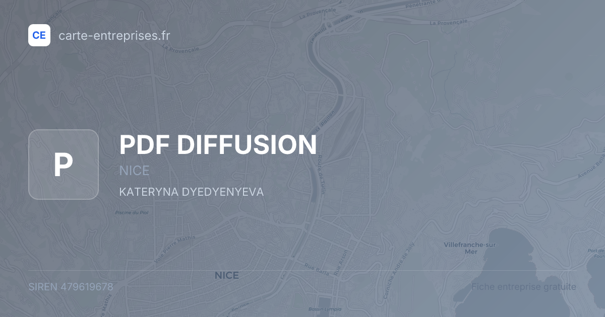 PDF DIFFUSION — 479619678 — fiche entreprise