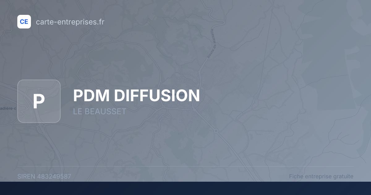 PDM DIFFUSION — 483249587 — fiche entreprise