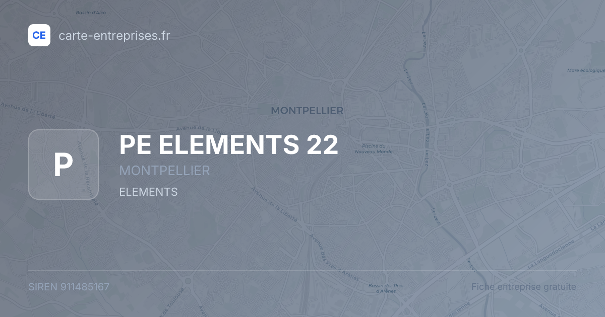 PE ELEMENTS 22 — 911485167 — fiche entreprise