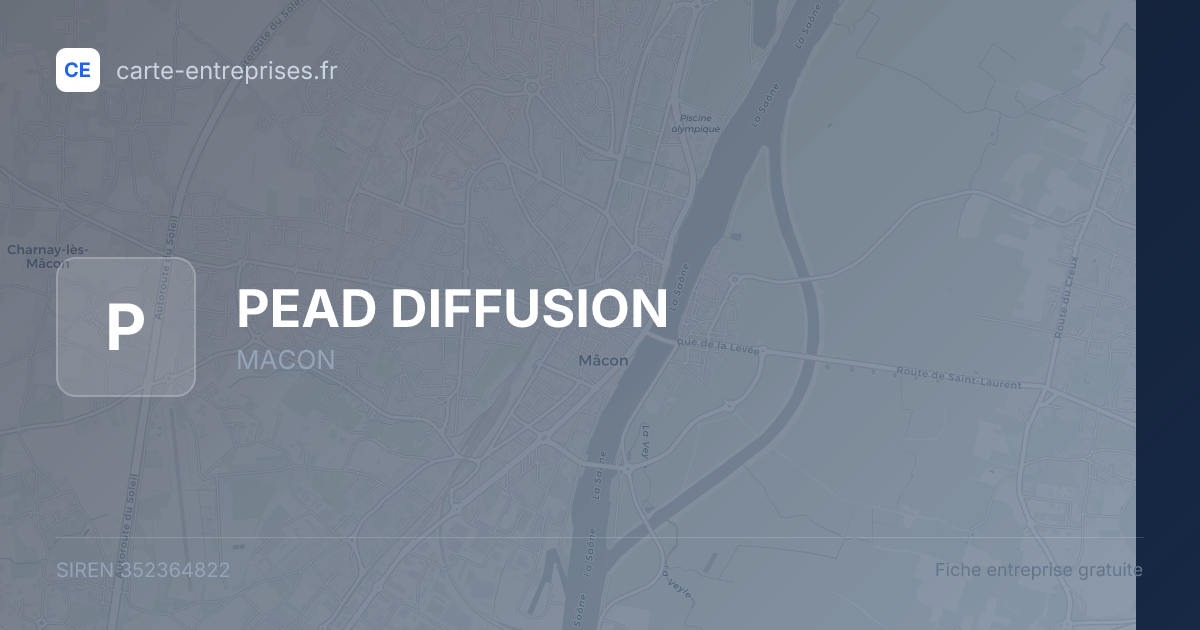PEAD DIFFUSION — 352364822 — fiche entreprise