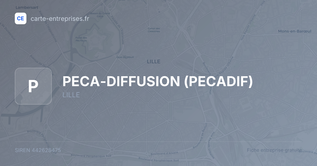 PECA-DIFFUSION (PECADIF) — 442628475 — fiche entreprise