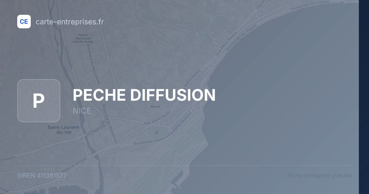 PECHE DIFFUSION — 411381577 — fiche entreprise