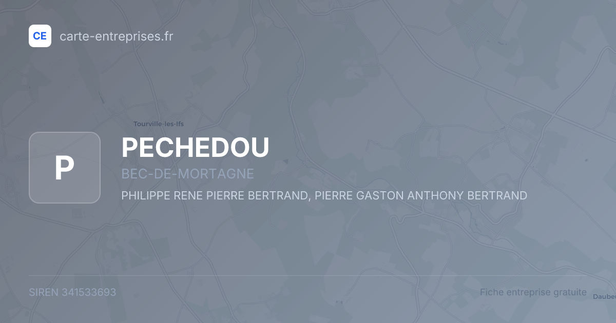 PECHEDOU — 341533693 — fiche entreprise