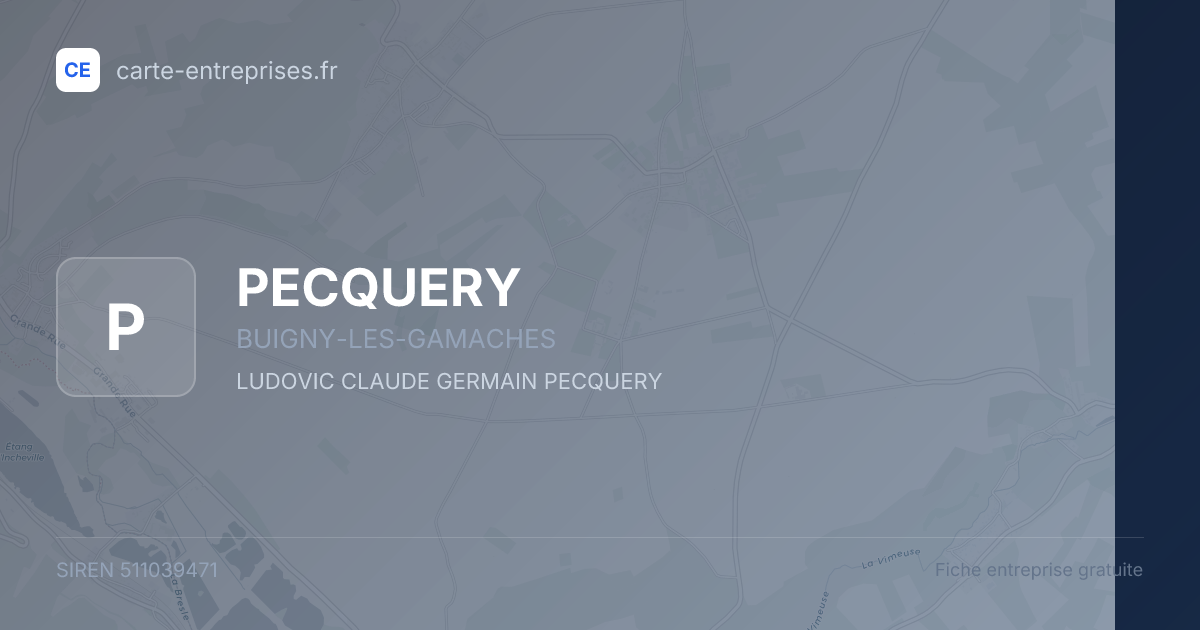 PECQUERY — 511039471 — fiche entreprise
