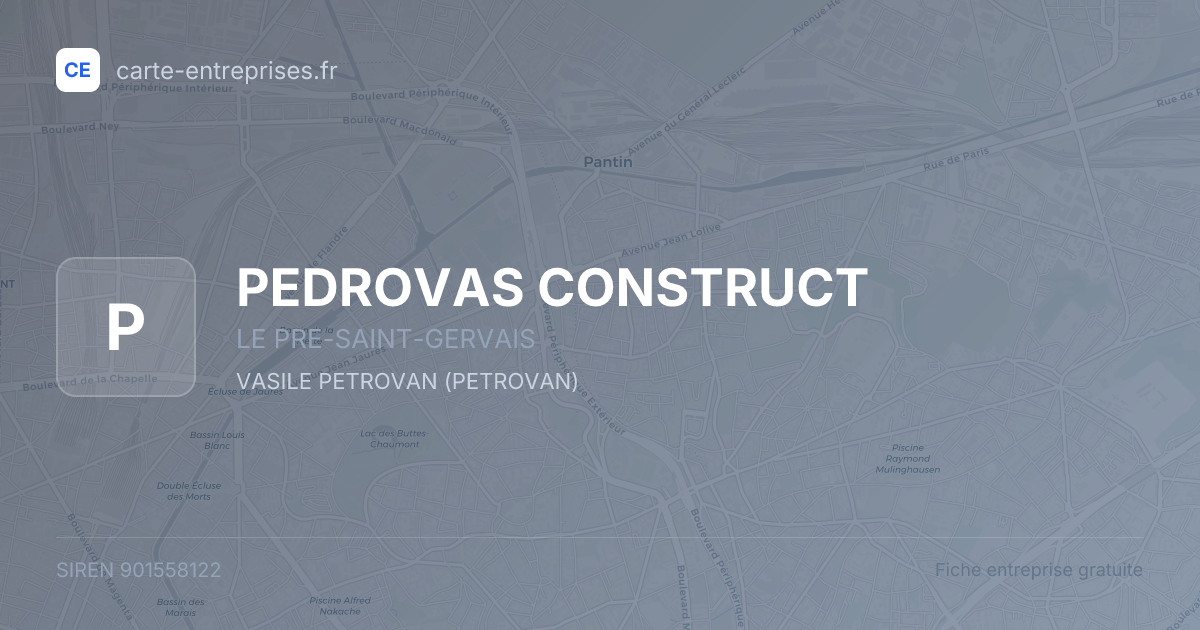 PEDROVAS CONSTRUCT — 901558122 — fiche entreprise