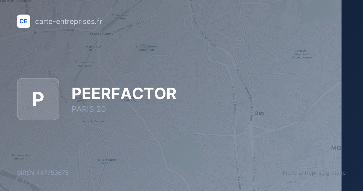 PEERFACTOR — 487753675 — fiche entreprise