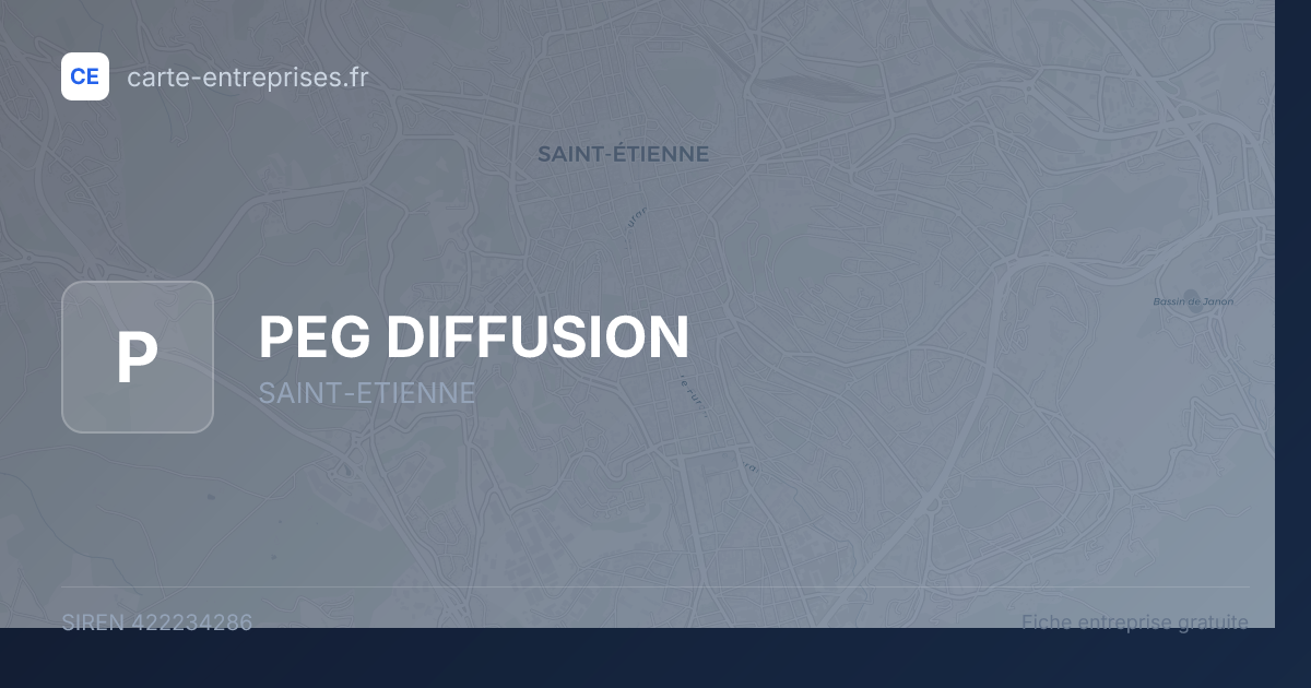 PEG DIFFUSION — 422234286 — fiche entreprise
