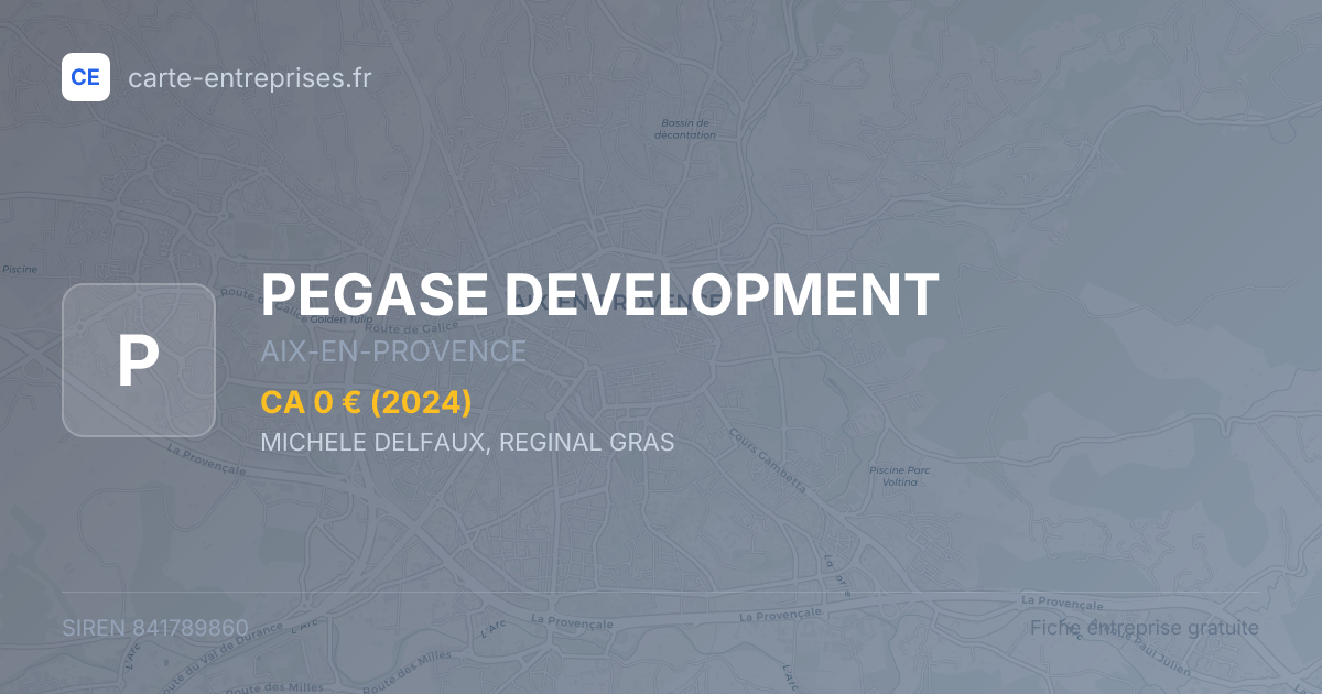 PEGASE DEVELOPMENT — 841789860 — fiche entreprise