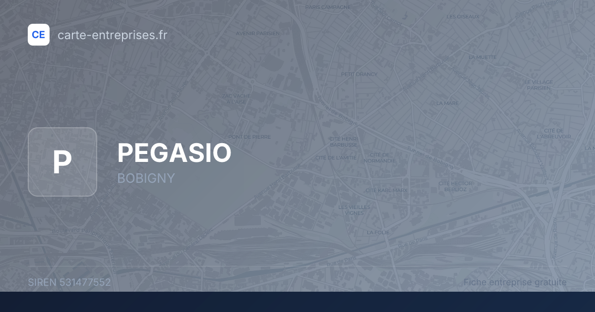PEGASIO — 531477552 — fiche entreprise