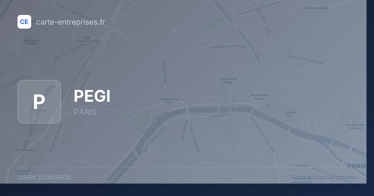 PEGI — 312409006 — fiche entreprise