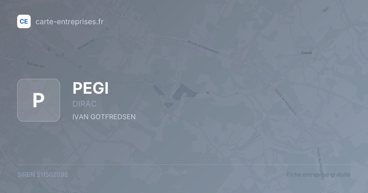 PEGI — 511502098 — fiche entreprise