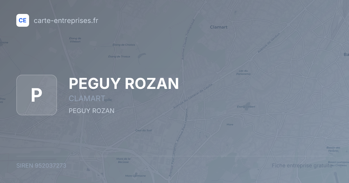 PEGUY ROZAN — 952037273 — fiche entreprise