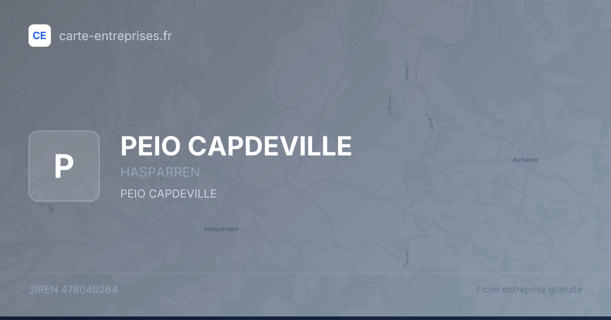 PEIO CAPDEVILLE — 478040264 — fiche entreprise