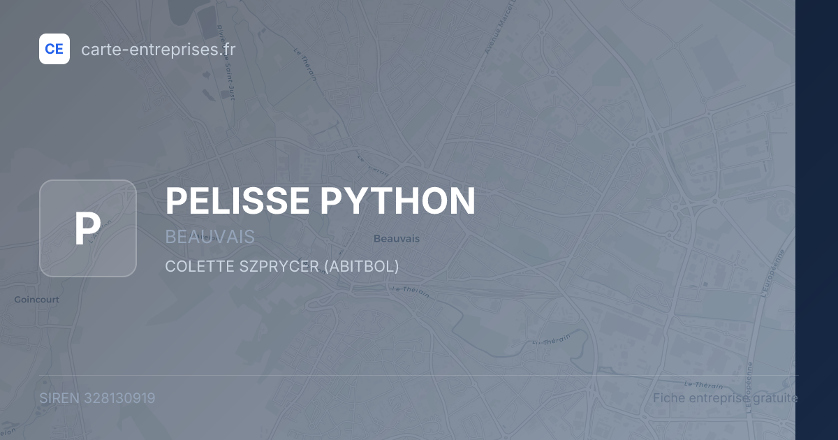 PELISSE PYTHON — 328130919 — fiche entreprise